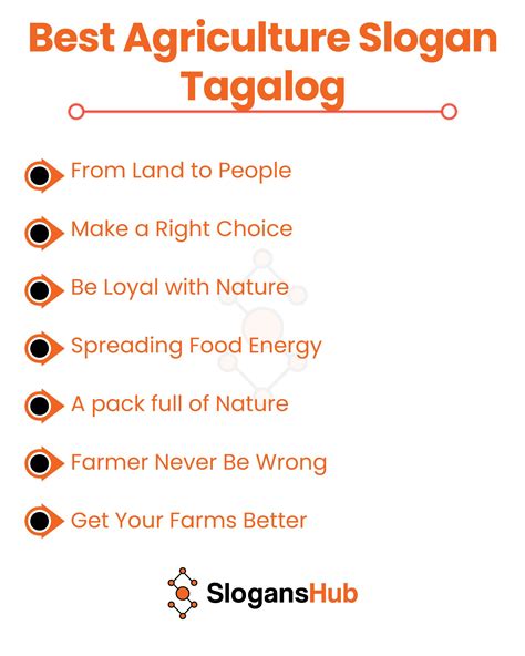 slogan about agriculture tagalog